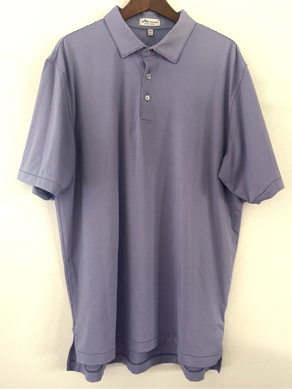 Peter Millar Polo Summer Comfort Windsor Blue Hales Performance Jersey Men's XL
